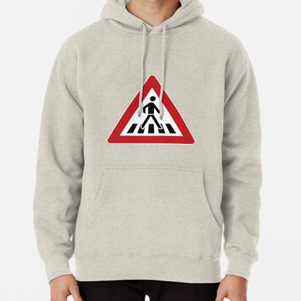 Pedestrian crossing zebra crossing traffic sign Pullover Hoodie