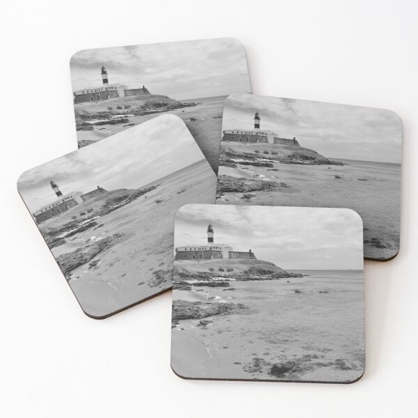 Item preview, Salvador Brazil Barra Lighthouse Beach Black And White designed and sold by MoAndPaul-.