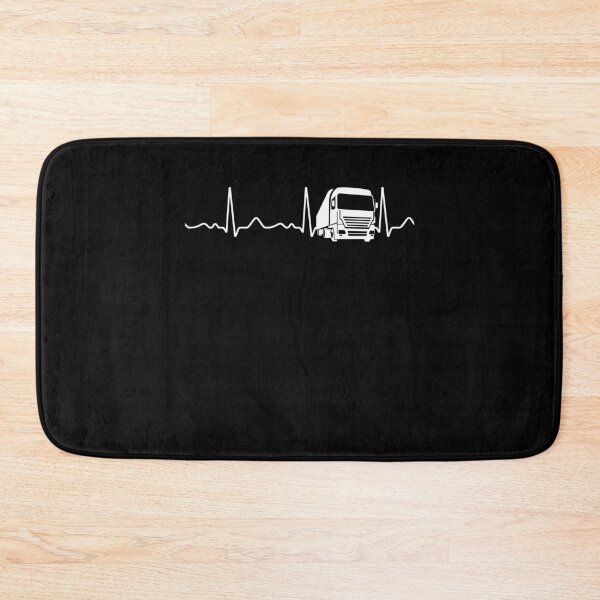 Item preview, Truck driver - heart line / heartbeat / pulse white designed and sold by Mohja-Design.