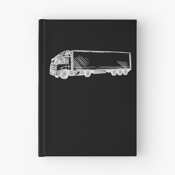 Item preview, Truck driver silhouette / drawing white designed and sold by Mohja-Design.