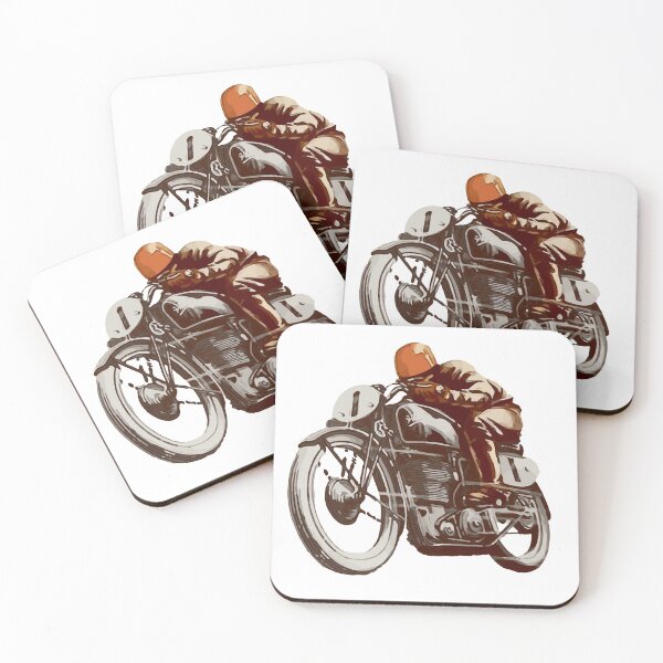 Aperçu de l'œuvre Manèges rétro: Vintage Motorcycle Cafe Racer créée et vendue par lg whittaker.