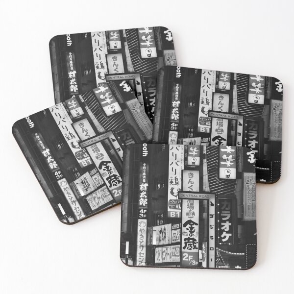 Item preview, Tokyo Shinjuku Neon Lights Black And White designed and sold by MoAndPaul-.