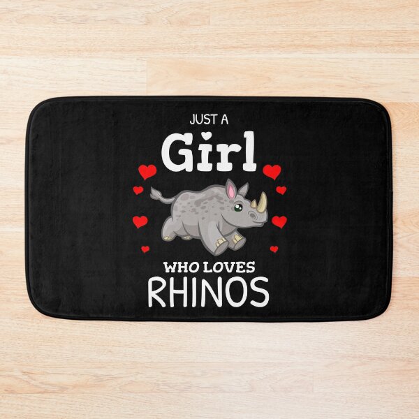 Item preview, Just A Girl Who Loves Rhinos designed and sold by Funny Shirts Matter.