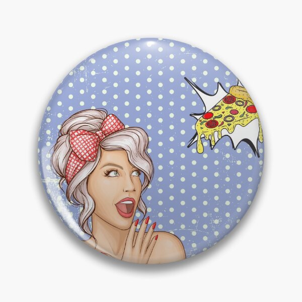 Item preview, Girl Pizza Crazy Pop Art  designed and sold by ClocksMan.