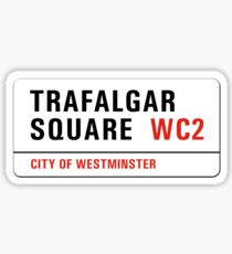 Trafalgar Square, London Street Sign, UK Sticker
