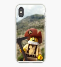Gold Brick Miner Lego minifigure iPhone Case