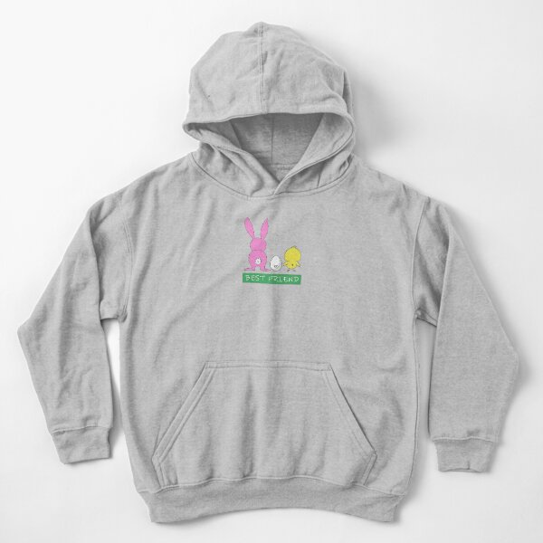 Happy Easter. Rabbit, Egg, Chicken Kids Pullover Hoodie