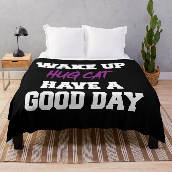 Item preview, Wake Up Hug Cat Have A Good Day Dolman Tee / Pet Lover Shirt / Cat Lover Shirt [Q0103] designed and sold by Noui Barka.