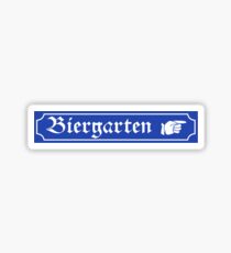 Biergarten Sign, Bayern, Germany Sticker