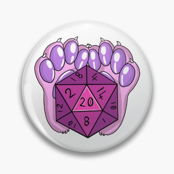 Item preview, Critical Hit - D20 Paw Design - Pink and Purple designed and sold by TookFluff.