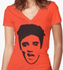 elvis t-shirt Women's Fitted V-Neck T-Shirt