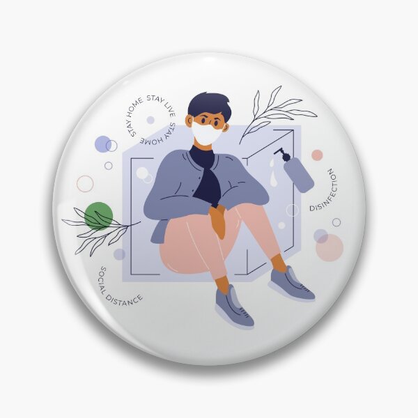 Item preview, Coronavirus abstract collage with fashionable guy in protective face mask designed and sold by OlgaStrelnikova.