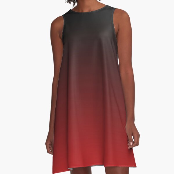 black red ombre dress