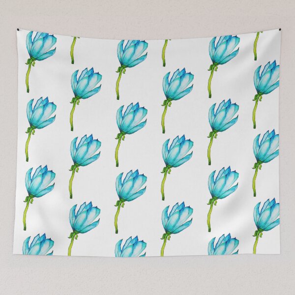 Item preview, Blue flower designed and sold by Paulina Niemczyk.