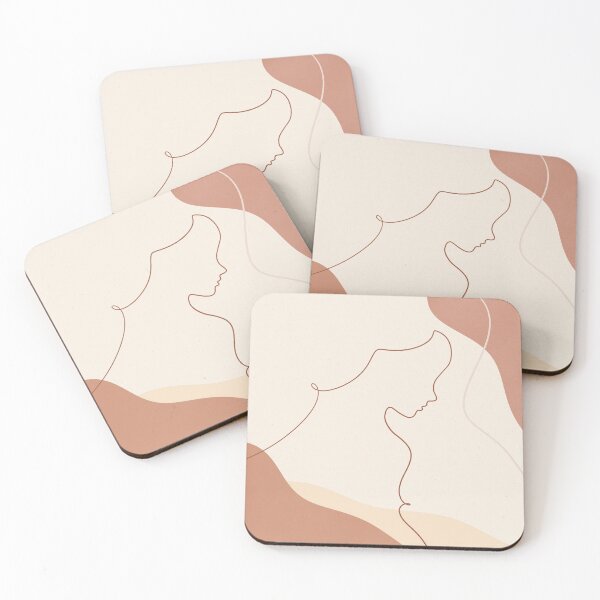 Item preview, Feminine line illustration in earth tones designed and sold by roseende.
