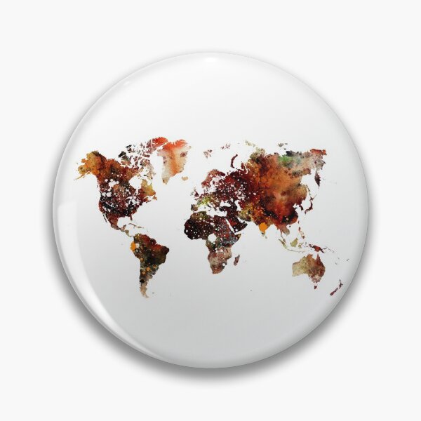 Item preview, Map of the world colored designed and sold by millamix.