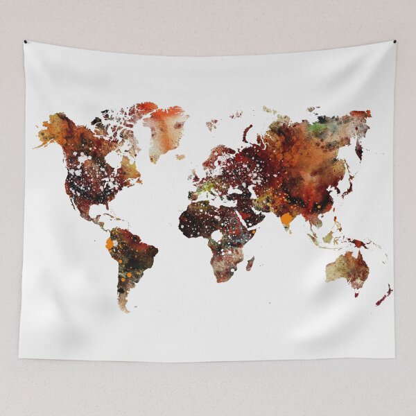 Item preview, Map of the world colored designed and sold by millamix.