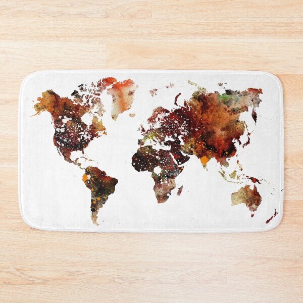 Item preview, Map of the world colored designed and sold by millamix.