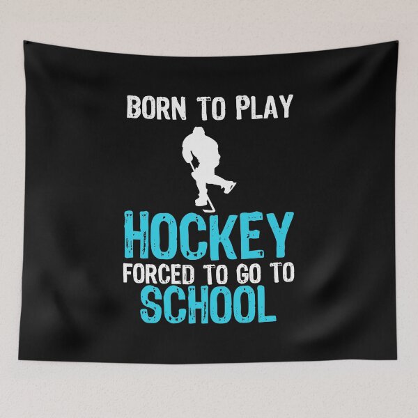 Item preview, Born To Play Hockey Forced To Go To School Gift designed and sold by haselshirt.