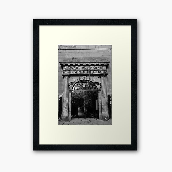 Stockbridge Market entrance in Edinburgh Framed Art Print
