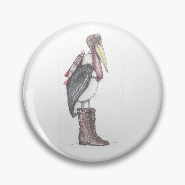 Item preview, Steampunk stork in buckle boots designed and sold by JimsBirds.