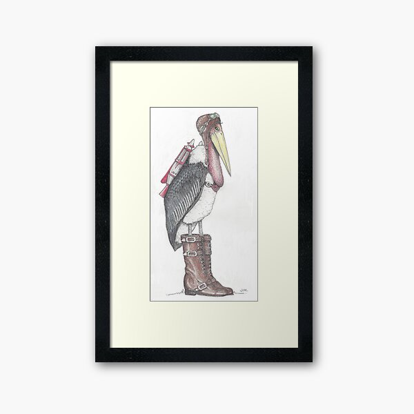 Aperçu de l'œuvre Cigogne Steampunk en bottes à boucle créée et vendue par JimsBirds.