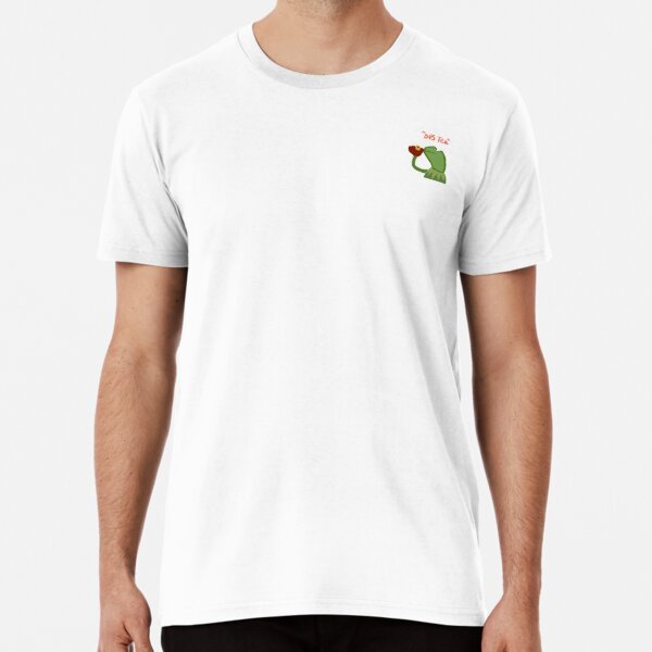 DANIELBURTON Summer Kermit The Frog Sipping Tea Men White T-Shirt Top Tees Short Sleeve Shirts 
