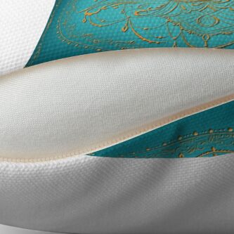 Alternate view of Lotus Goddess in Teal Throw Pillow