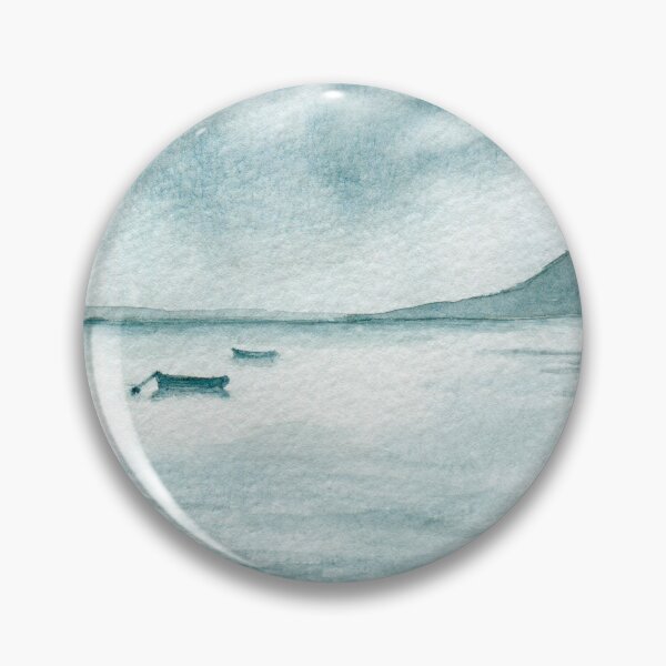 Item preview, Tranquille monochrome watercolor seascape designed and sold by Tatti-arts.