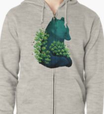Sudadera con capucha y cremallera El abrazo de la naturaleza