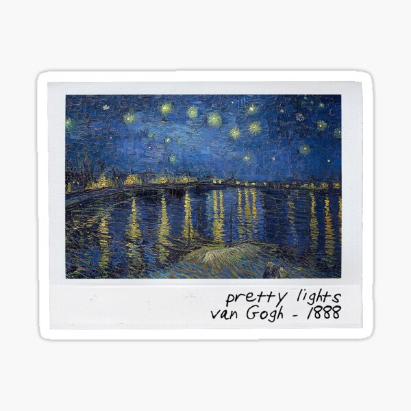 van gogh - pretty lights polaroid Sticker