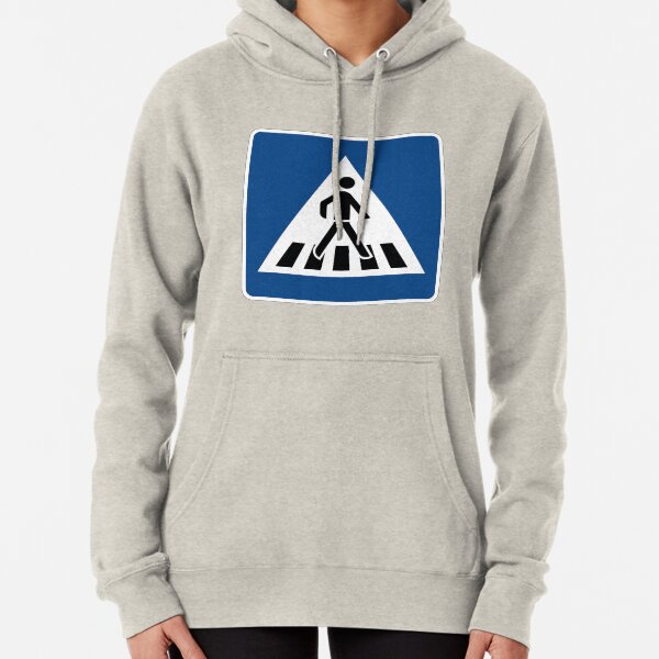 Pedestrian crossing zebra crossing traffic sign Pullover Hoodie