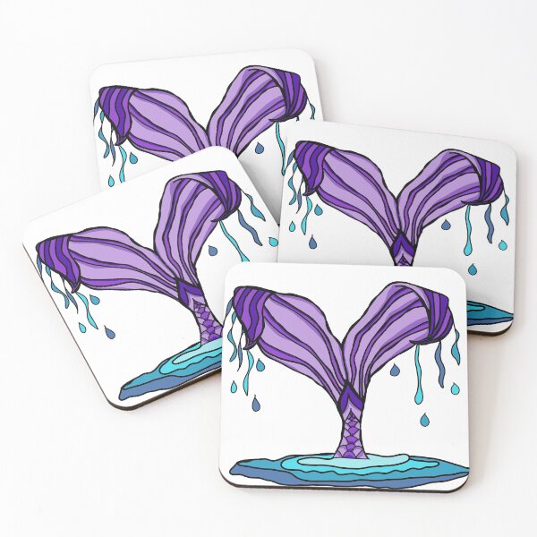 Item preview, MERMAID TAIL- Purple (White Background)  designed and sold by Sustainably Wylde.