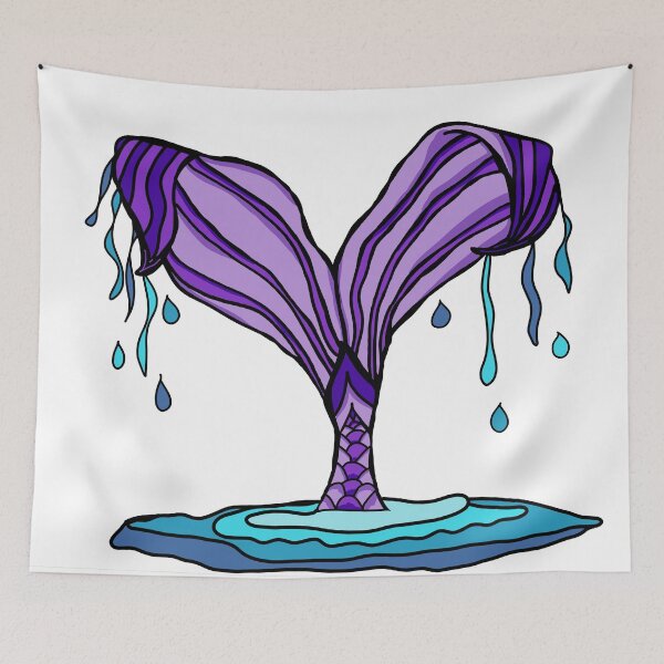 Item preview, MERMAID TAIL- Purple (White Background)  designed and sold by Sustainably Wylde.