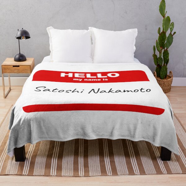 Item preview, Hello my name is Satoshi Nakamoto Blockchain Fun Tag Cryptocurrency Gift designed and sold by Mars Babe.