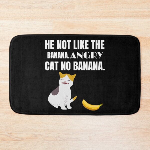 Item preview, He Not Like The Banana Angry Cat No Banana Funny Cat Meme designed and sold by DanVsPOD.