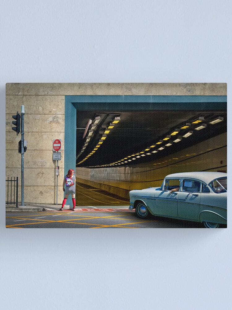 Thumbnail 1 of 3, Canvas Print, Downtown Drive-by designed and sold by bensound.