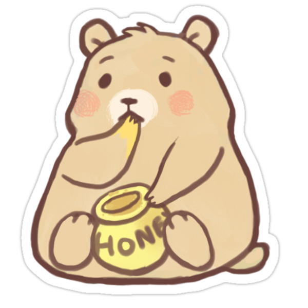 Cute Bear Eating Honey by crownedmoon