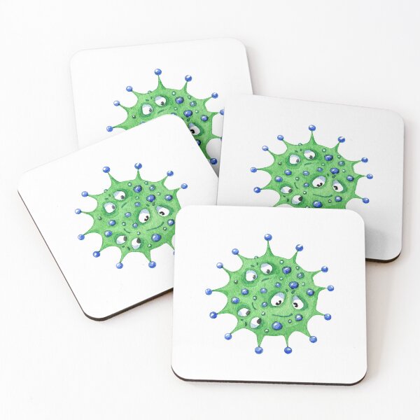 Item preview, Cartoon fanny virus. Watercolor illustration.  designed and sold by TatianaKa.