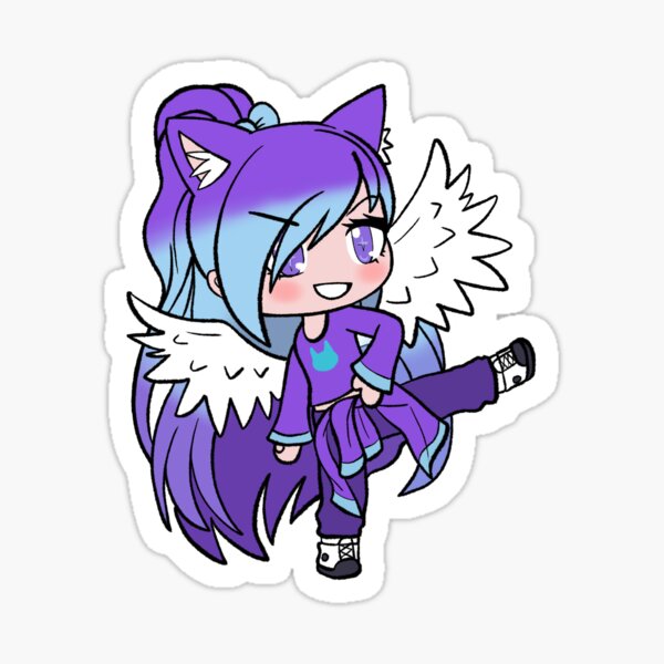 Gacha Life Stickers Redbubble - imagenes de roblox personajes roblox free wolf tail