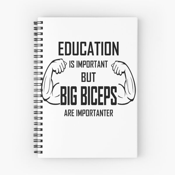 Aperçu de l'œuvre L'éducation est importante mais les gros biceps sont importants créée et vendue par aeedesign.