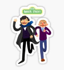 Puppety Sherlock and John Sticker