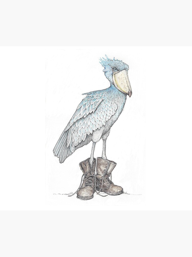Thumbnail 5 of 5, Travel Coffee Mug, Shoebill in work boots designed and sold by JimsBirds.