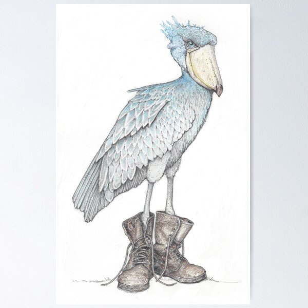 Item preview, Shoebill in work boots designed and sold by JimsBirds.