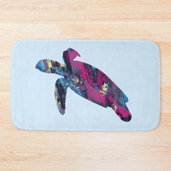 Item preview, Neon Paint Strokes Sea Turtle designed and sold by blue-jay-art.