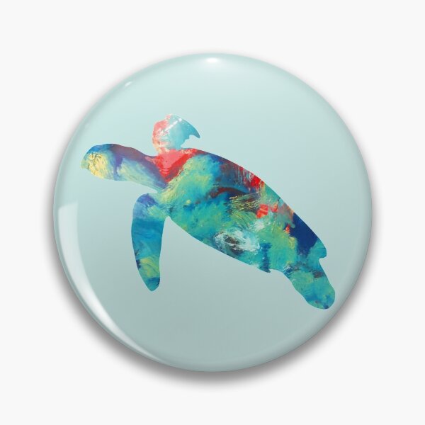 Item preview, Painterly Sea Turtle designed and sold by blue-jay-art.