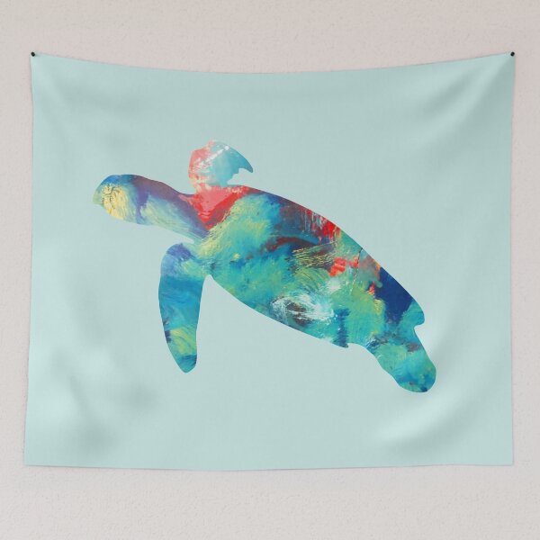 Item preview, Painterly Sea Turtle designed and sold by blue-jay-art.