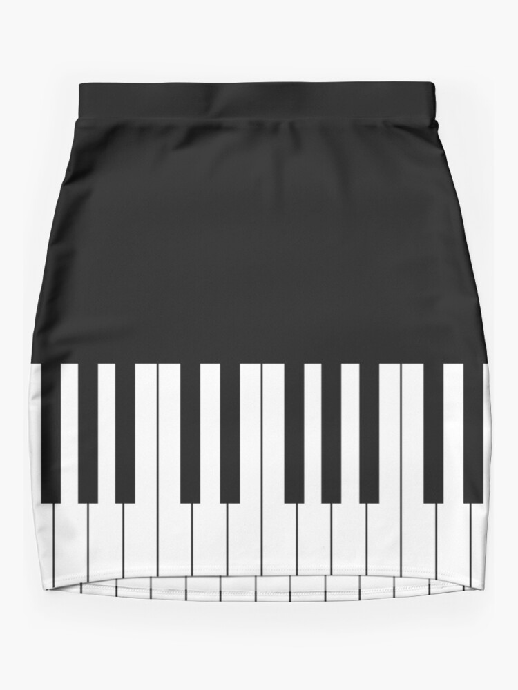 Discover Piano keys Black & white Mini Skirt