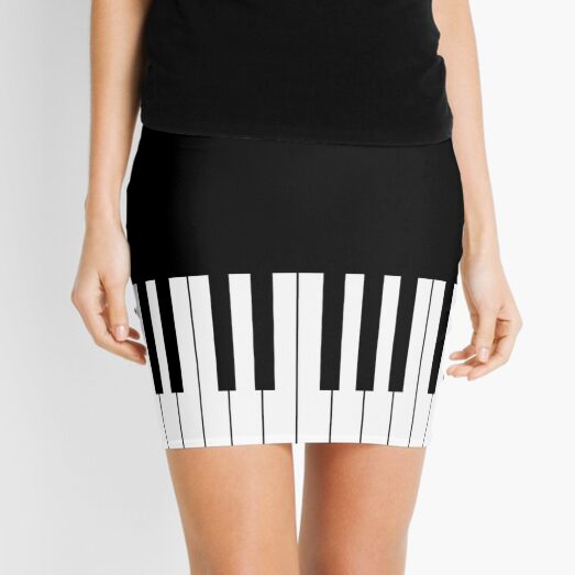 Piano keys Black & white Mini Skirt