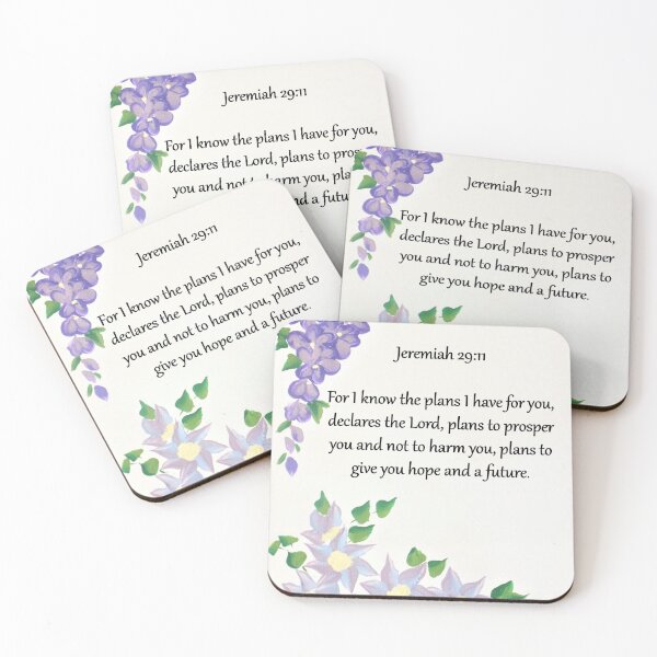 Item preview, Jeremías 29 11 en flores lilas designed and sold by Vallee Rose.